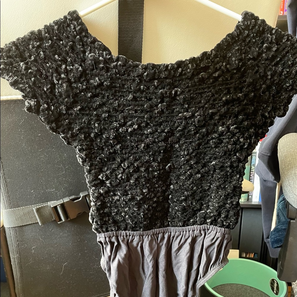 Vintage Black Velvet Body Suit